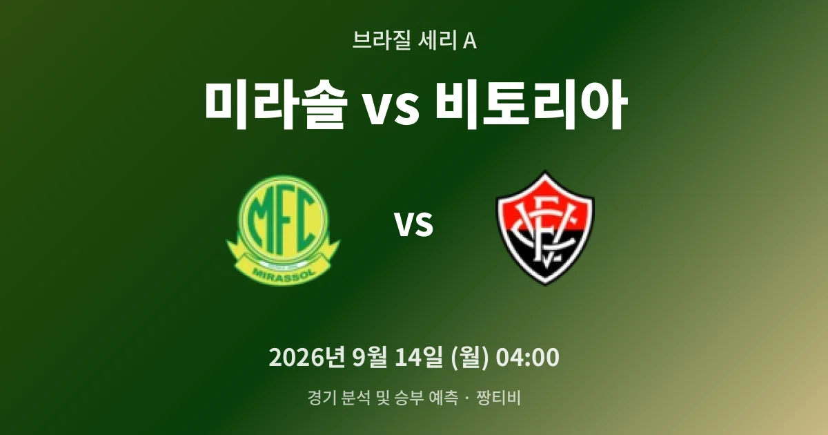 9월-14일 라이브중계 홈 무패 14경기, 미라솔의 안방 자신감