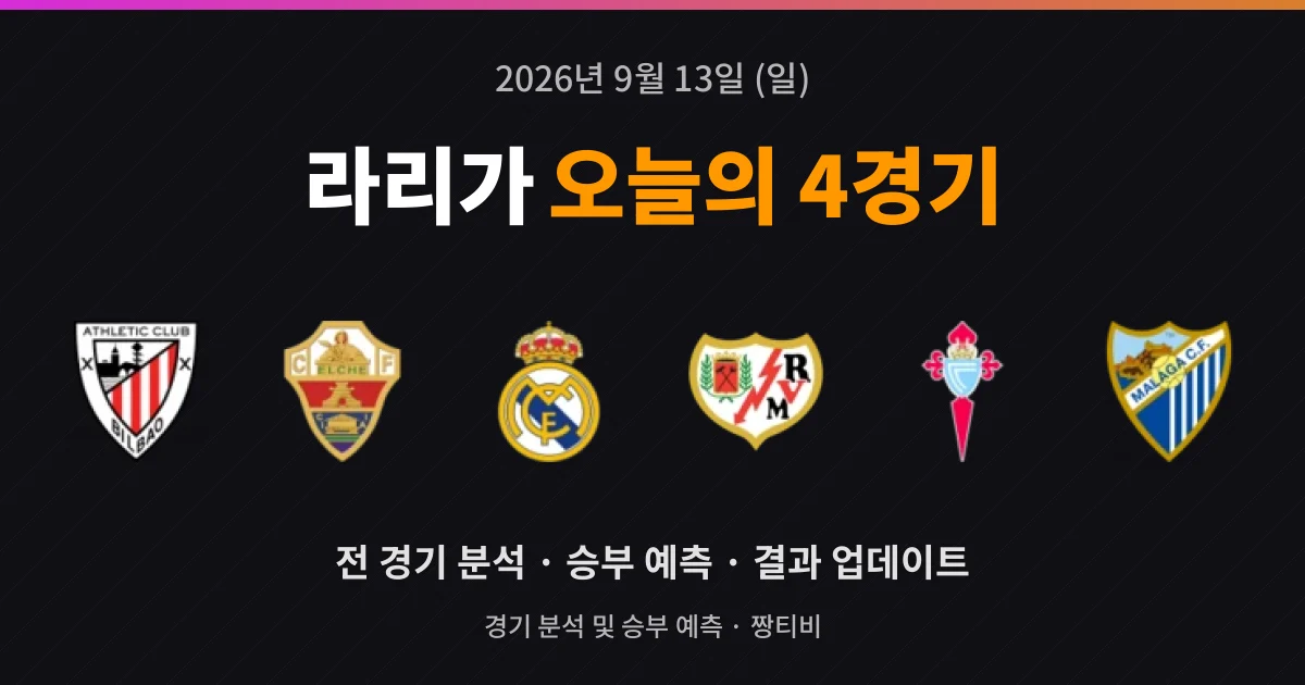 9월 13일 라리가 고화질중계 4경기 분석