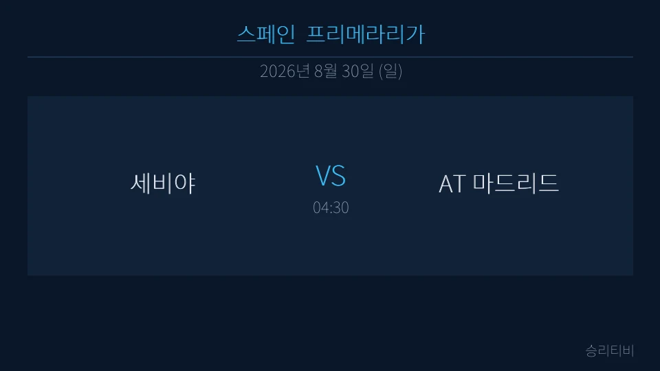 라리가 8월 30일 세비야 vs AT 마드리드 분석 대표 이미지