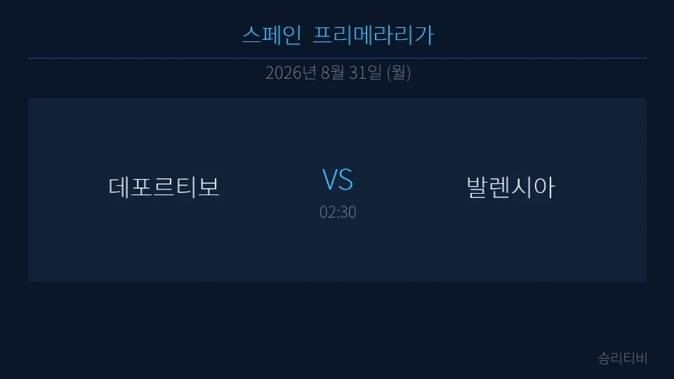 라리가 8월 31일 데포르티보  vs 발렌시아 분석 대표 이미지