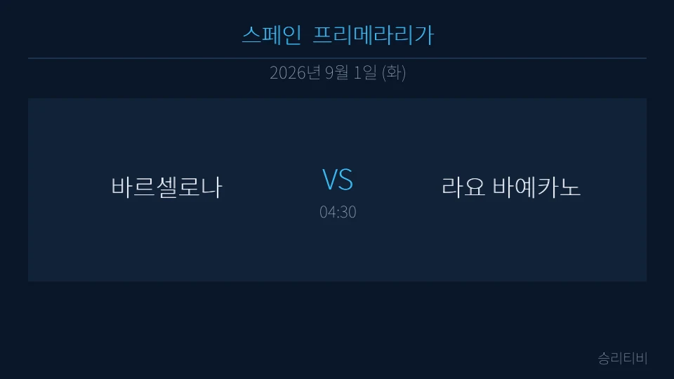 라리가 9월 1일 바르셀로나 vs 라요 바예카노 분석 대표 이미지