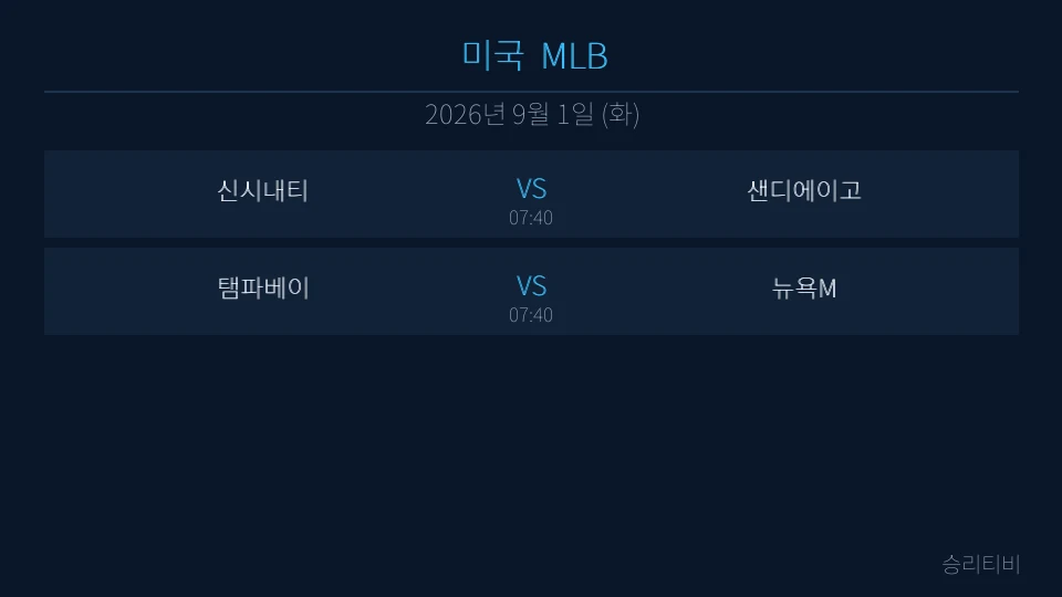 MLB 9월 1일 2경기 분석 대표 이미지