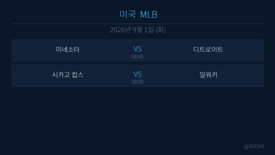 MLB 9월 1일 2경기 분석 대표 이미지